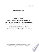 Relación histórica y geográfica de la provincia de Misiones