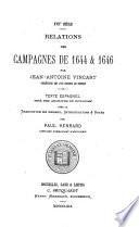 Relations des campagnes de 1644 & 1646