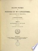 Relations politiques des Pays-Bas et de l'Angleterre, sous la règne de Philippe II