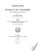 Relations politiques des Pays-Bas et de l'Angleterre, sous la règne de Philippe II