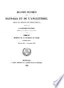Relations politiques des Pays-Bas et de l'Angleterre, sous le règne de Philippe II