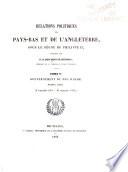 Relations politiques des Pays-Bas et de l'Angleterre, sous le règne de Philippe II