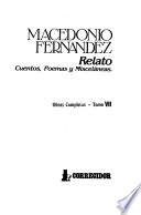 Relato, cuentos, poemas y miscelaneas