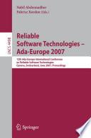Reliable Software Technologies - Ada-Europe 2007
