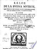 Relox de la buena muerte que señala las horas a sus congregantes