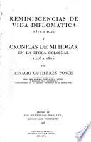 Reminiscencias de vida diplomatica, 1879 a 1923