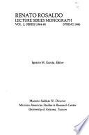 Renato Rosaldo Lecture Series Monograph