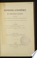 Répertoire alphabétique des principales localités: mentionnées dans le Compendium et le conspectus florae Atlanticae, avec deux cartes botaniques de l'Algérie et des notices sur ces cartes