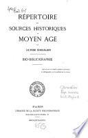 Répertoire des sources historiques du Moyen-Âge