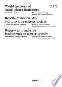 Répertoire Mondial Des Institutions de Sciences Sociales