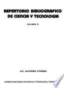 Repertorio bibliográfico de ciencia y tecnología