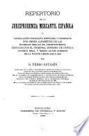 Repertorio de la jurisprudencia mercantil española