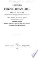 Repertorio de Medicina Hipocrática. Selecta colleccion de disertaciones, memorias y observaciones practicas, escritas por el Doctor D. J. G. de A., precedida de su retrato y biografia. Trabajos inéditos recojidos, coordinados y dados á luz por sus amigos y discipulos A. de Grazia y J. Bartorels