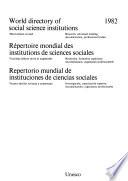 Repertorio Mundial de Instituciones de Ciencias Sociales..., Espagnol ; Castillan