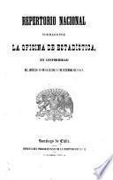 Repertorio nacional formado por la Oficina de Estadística, en conformidad del artículo 12 de la Lei de 17 de setiembre de 1847