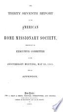Report of the American Home Missionary Society