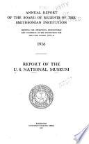 Report of the Assistant Director and of the Curators of the U.S. National Museum