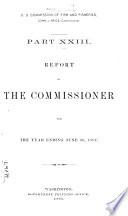 Report of the Commissioner for ...