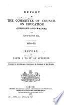 Report of the Committee of Council on Education