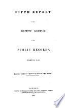 Report of the Deputy Keeper of the Public Records