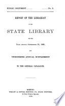 Report of the Librarian of the State Library