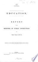 Report of the Minister of Public Instruction for the Year