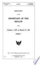 Report of the Secretary of the Senate from ...