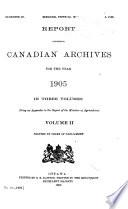 Report of the Work of the Public Archives ...
