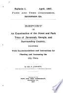 Report on an Examination of the Street and Park Trees of Savannah, Georgia, and Surrounding Country