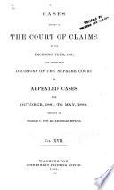 Reports from the Court of Claims Submitted to the House of Representatives