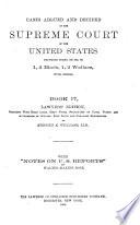 Reports of Cases Argued and Decided in the Supreme Court of the United States