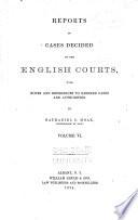 Reports of Cases Decided by the English Courts