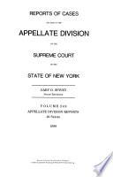 Reports of cases decided in the Appellate Division of the Supreme Court of the state of New York