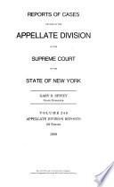 Reports of Cases Decided in the Appellate Division of the Supreme Court, State of New York
