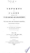 Reports of Cases Decided in the High Court of Chancery by ... Sir John Leach and ... Sir Anthony Hart (Sir L. Shadwell ... and ... Sir R. T. Kindersley), Vice-Chancellors of England. By Nicholas Simons. 1826(-52). [Continued by C. S. Drewry.]
