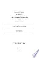 Reports of Cases Determined in the Courts of Appeal of the State of California