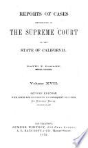 Reports of Cases Determined in the Supreme Court of the State of California