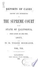 Reports of Cases Determined in the Supreme Court of the State of California