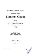 Reports of Cases Determined in the Supreme Court of the State of Nevada