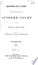 Reports of Cases Heard and Determined in the Supreme Court of the State of New York