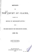 Reports of Committees of the House of Representatives and Court of Claims