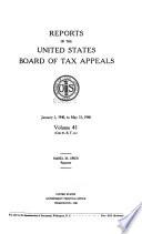 Reports of the U.S. Board of Tax Appeals