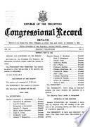 Republic of the Philippines Congressional Record