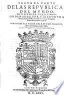 Republicas del Mundo, divididas en, XXVII. libros ... Ordenadas por F. Hieronymo Roman ...