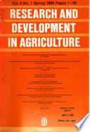 Research and Development in Agriculture