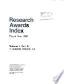 Research Awards Index