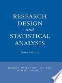 Research Design and Statistical Analysis