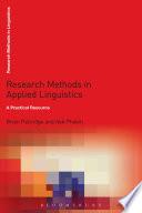 Research Methods in Applied Linguistics