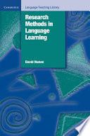 Research Methods in Language Learning