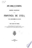 Reseñas geológicas de la Provincia de Avila